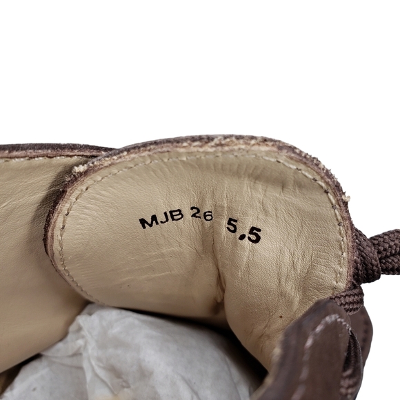 Marc Joseph | NIB West Houston Bootie Brown Nobuck Lace Up Leather Boots Boy 5.5 - Picture 12 of 15